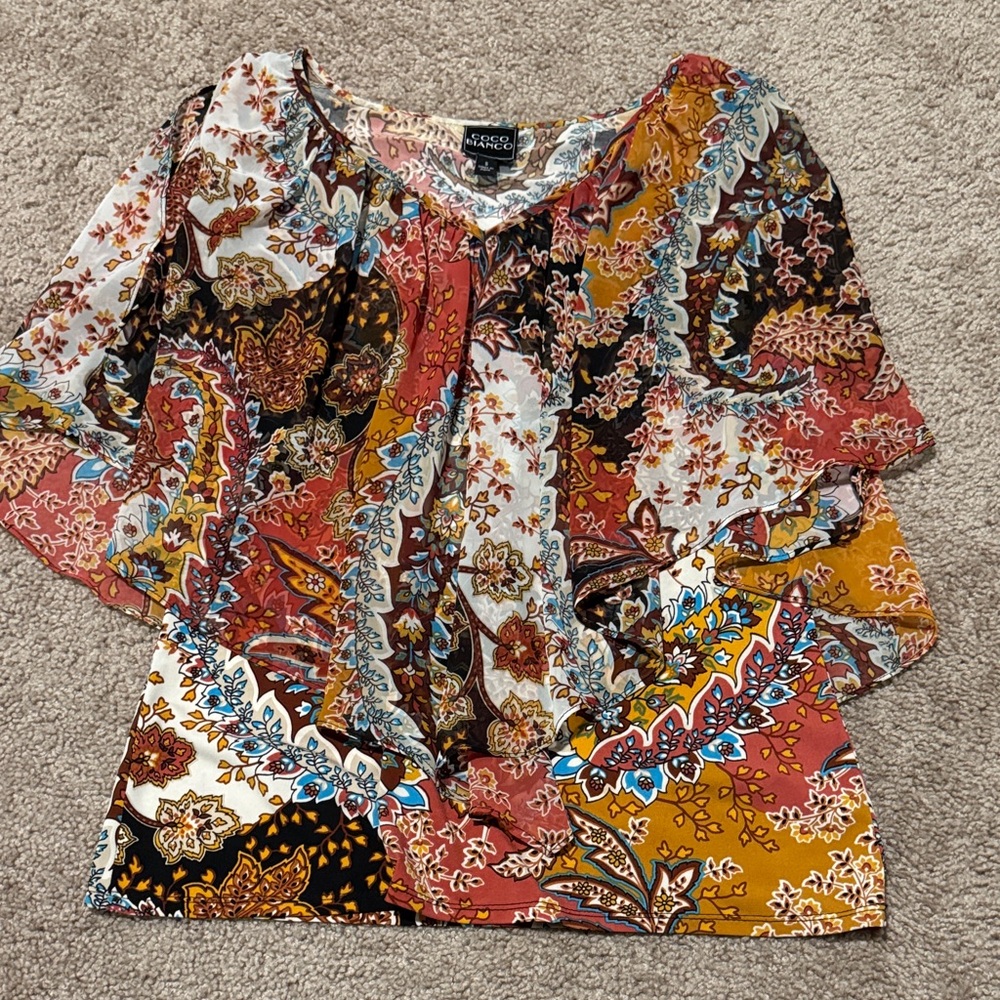 Coco Bianco Multicolor Paisley Blouse